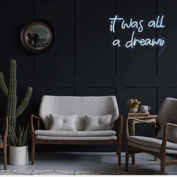 It was All A Dream Neon Sign for Wall Decor Powered USB It Was All A Dream LED - Picture 4 of 5